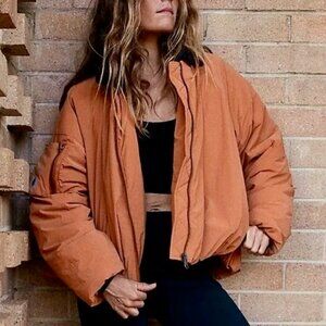 🧸 Free People Outpost Bomber Puff Jacket • Size S